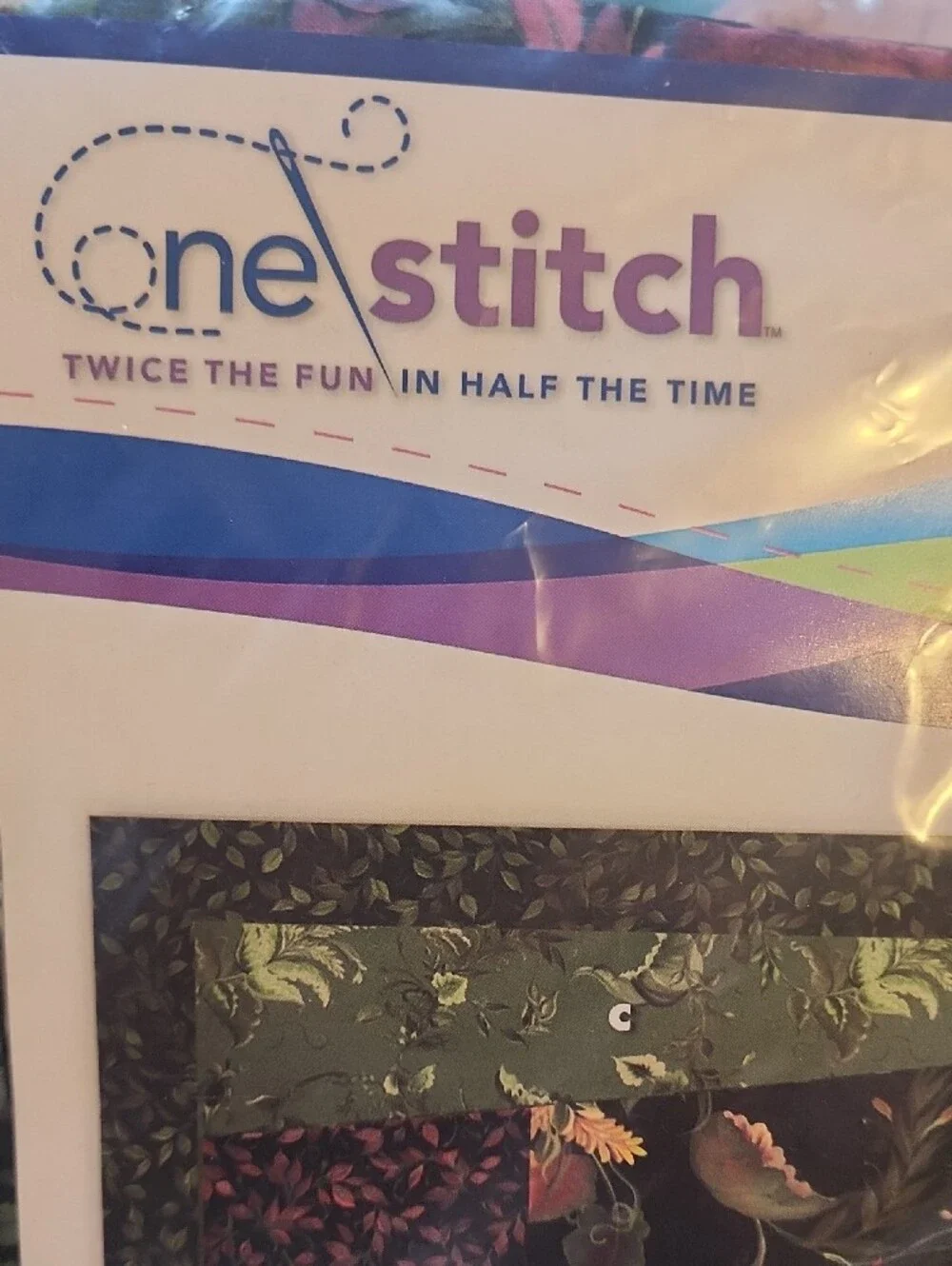 NWOT DIY Crazy Patch Wall Art Placemat Kit - Green & Burgundy